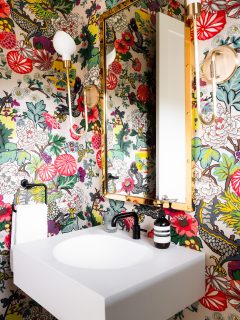 The powder room is the one space in a custom home where clients almost always say “let’s do something unexpected.” 

Nobody has to live in it. Nobody spends more than two minutes in it. So it becomes the room where personality wins and restraint loses.

This one is a good example of what happens when you lean all the way in.
-
-
-
#onpointcustomhomes #HoustonCustomHomes #houstonluxuryhomes #LuxuryHomeDesign